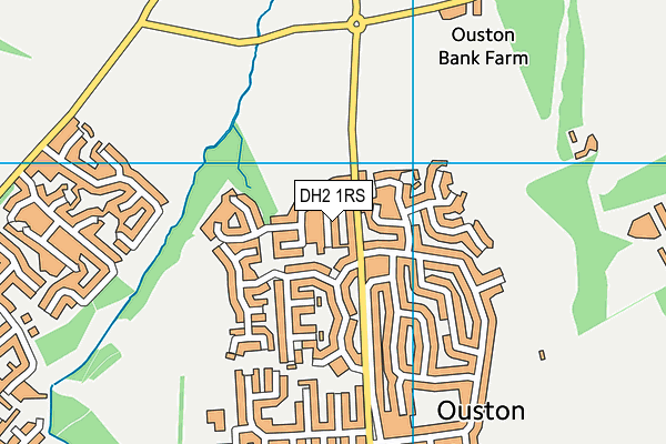 DH2 1RS map - OS VectorMap District (Ordnance Survey)