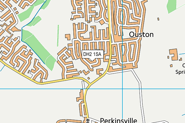 DH2 1SA map - OS VectorMap District (Ordnance Survey)