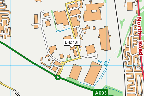 DH2 1ST map - OS VectorMap District (Ordnance Survey)