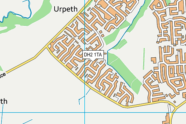 DH2 1TA map - OS VectorMap District (Ordnance Survey)