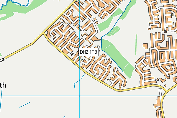 DH2 1TB map - OS VectorMap District (Ordnance Survey)