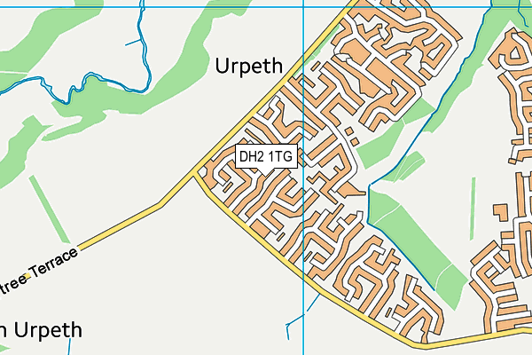 DH2 1TG map - OS VectorMap District (Ordnance Survey)