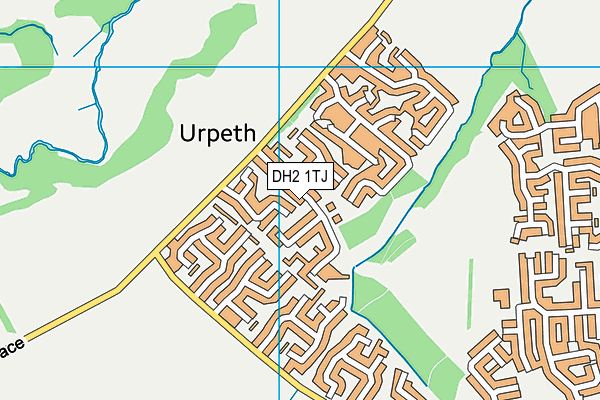 DH2 1TJ map - OS VectorMap District (Ordnance Survey)
