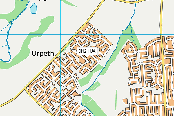 DH2 1UA map - OS VectorMap District (Ordnance Survey)