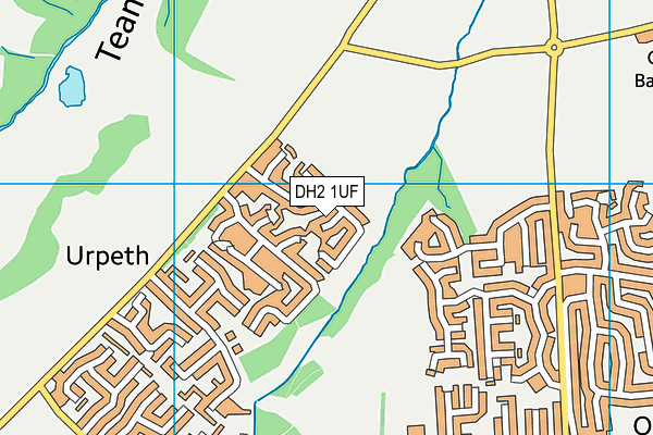 DH2 1UF map - OS VectorMap District (Ordnance Survey)