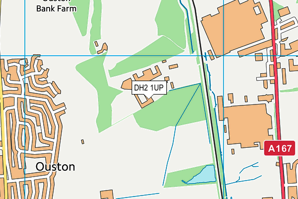 DH2 1UP map - OS VectorMap District (Ordnance Survey)