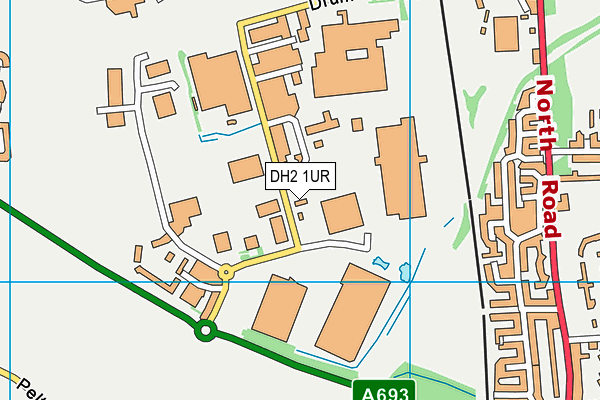 DH2 1UR map - OS VectorMap District (Ordnance Survey)