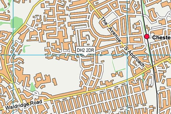DH2 2DR map - OS VectorMap District (Ordnance Survey)
