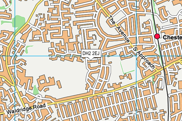 DH2 2EJ map - OS VectorMap District (Ordnance Survey)