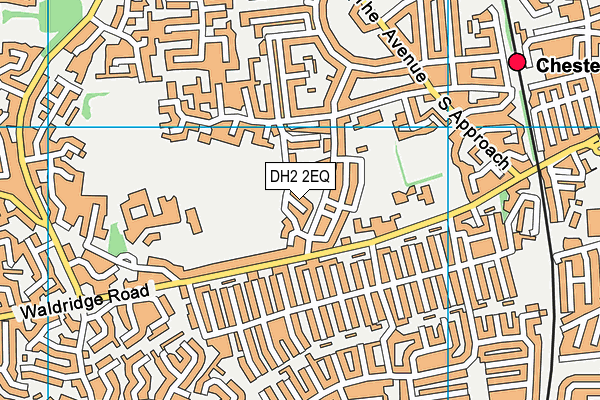 DH2 2EQ map - OS VectorMap District (Ordnance Survey)