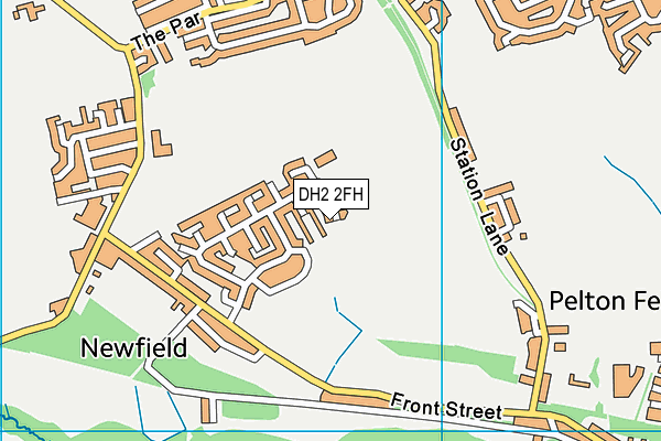 DH2 2FH map - OS VectorMap District (Ordnance Survey)