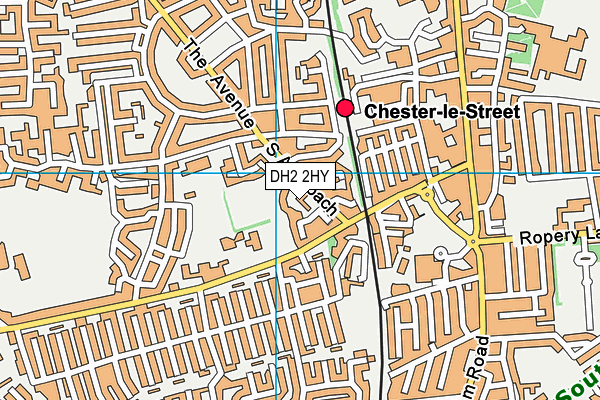 DH2 2HY map - OS VectorMap District (Ordnance Survey)