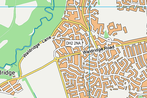 DH2 2NA map - OS VectorMap District (Ordnance Survey)