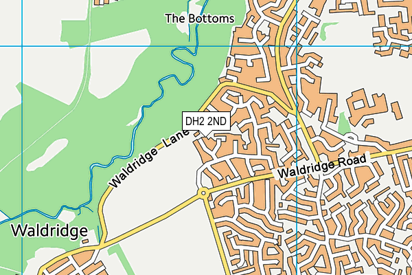 DH2 2ND map - OS VectorMap District (Ordnance Survey)