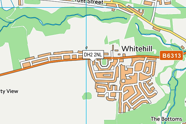 DH2 2NL map - OS VectorMap District (Ordnance Survey)