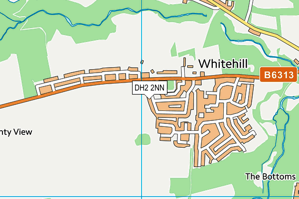 DH2 2NN map - OS VectorMap District (Ordnance Survey)