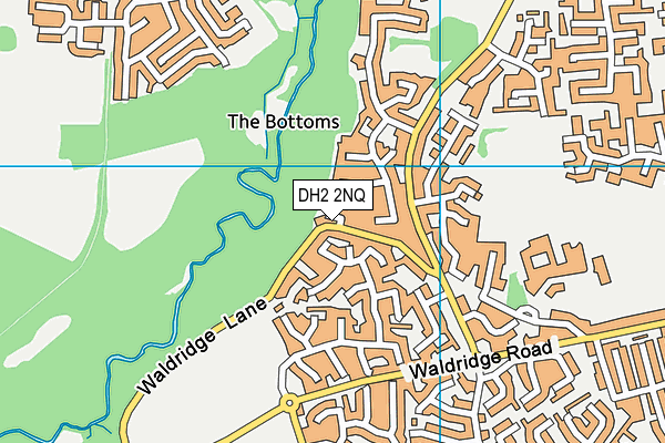 DH2 2NQ map - OS VectorMap District (Ordnance Survey)