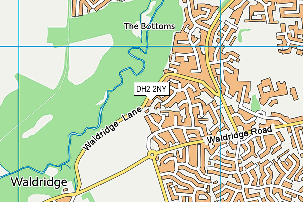 DH2 2NY map - OS VectorMap District (Ordnance Survey)