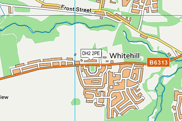 DH2 2PE map - OS VectorMap District (Ordnance Survey)