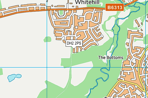 DH2 2PS map - OS VectorMap District (Ordnance Survey)