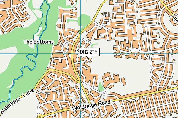 DH2 2TY map - OS VectorMap District (Ordnance Survey)