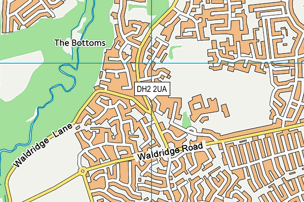 DH2 2UA map - OS VectorMap District (Ordnance Survey)