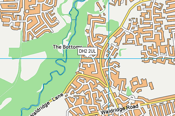 DH2 2UL map - OS VectorMap District (Ordnance Survey)