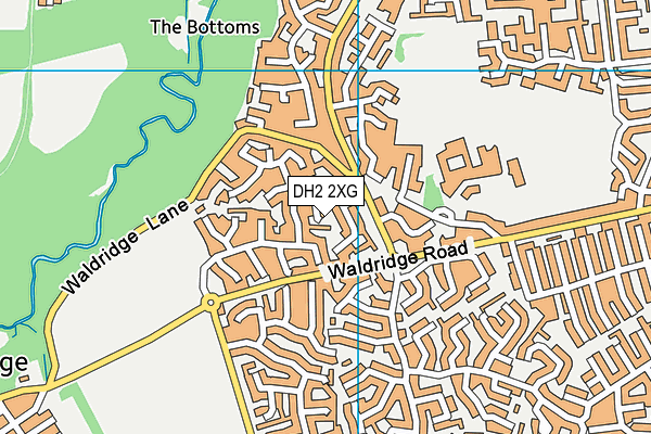 DH2 2XG map - OS VectorMap District (Ordnance Survey)