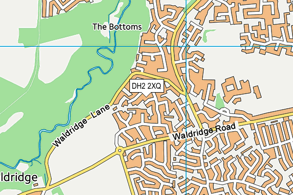 DH2 2XQ map - OS VectorMap District (Ordnance Survey)