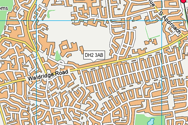 DH2 3AB map - OS VectorMap District (Ordnance Survey)