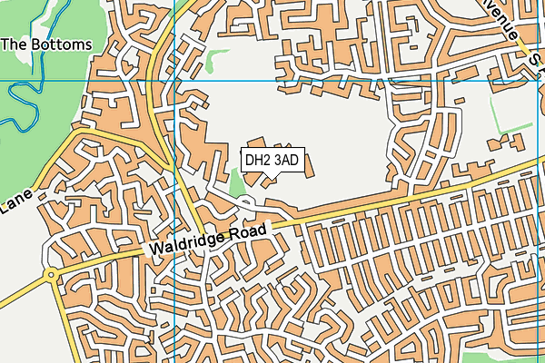 DH2 3AD map - OS VectorMap District (Ordnance Survey)
