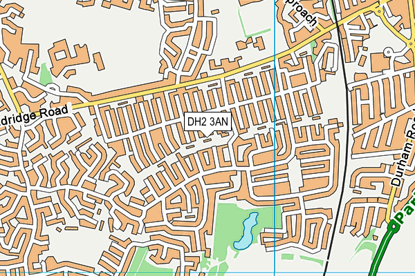 DH2 3AN map - OS VectorMap District (Ordnance Survey)