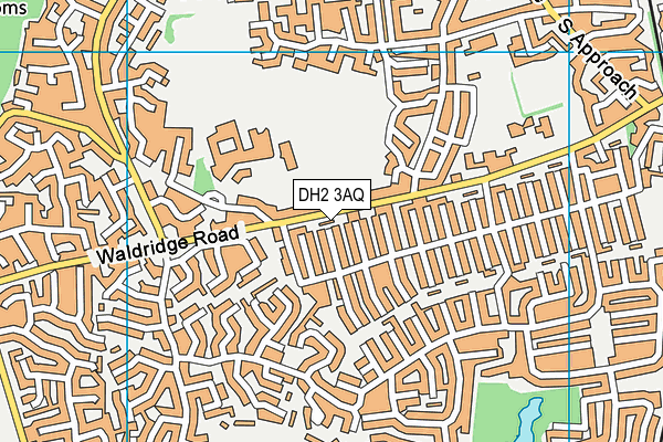 DH2 3AQ map - OS VectorMap District (Ordnance Survey)