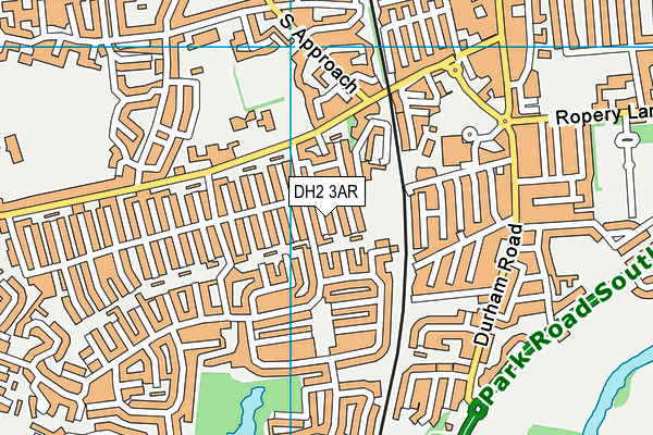DH2 3AR map - OS VectorMap District (Ordnance Survey)