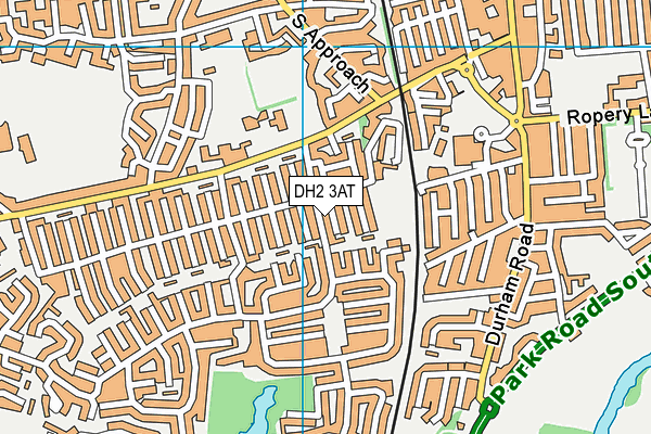 DH2 3AT map - OS VectorMap District (Ordnance Survey)