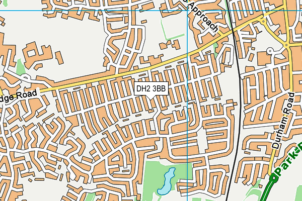 DH2 3BB map - OS VectorMap District (Ordnance Survey)