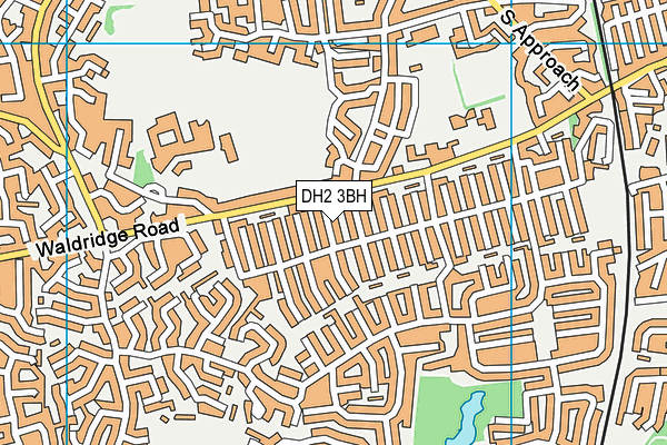 DH2 3BH map - OS VectorMap District (Ordnance Survey)