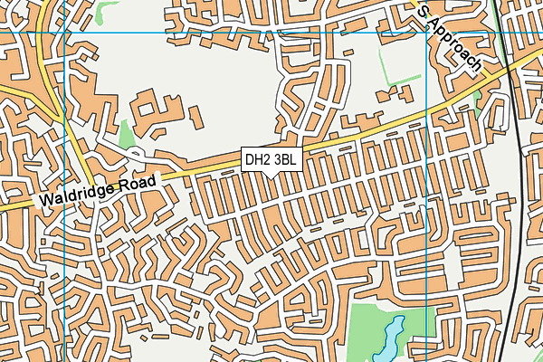 DH2 3BL map - OS VectorMap District (Ordnance Survey)