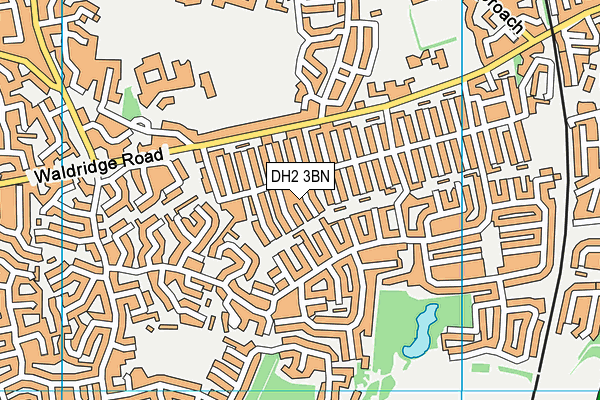 DH2 3BN map - OS VectorMap District (Ordnance Survey)