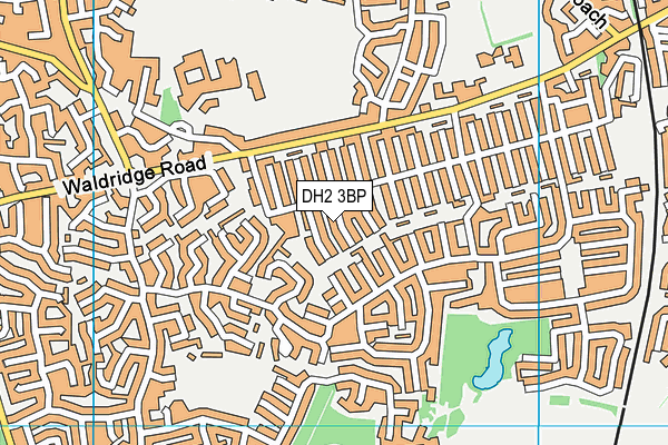 DH2 3BP map - OS VectorMap District (Ordnance Survey)