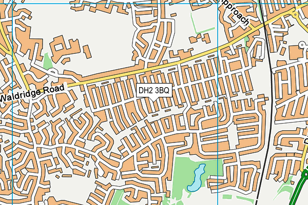 DH2 3BQ map - OS VectorMap District (Ordnance Survey)
