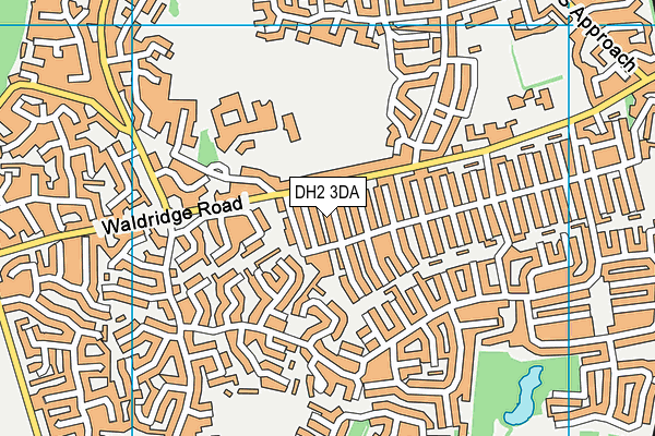 DH2 3DA map - OS VectorMap District (Ordnance Survey)
