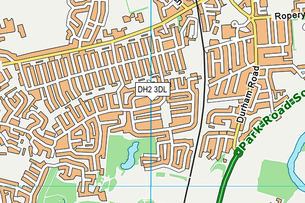 DH2 3DL map - OS VectorMap District (Ordnance Survey)