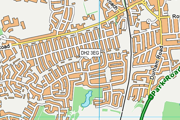 DH2 3EG map - OS VectorMap District (Ordnance Survey)