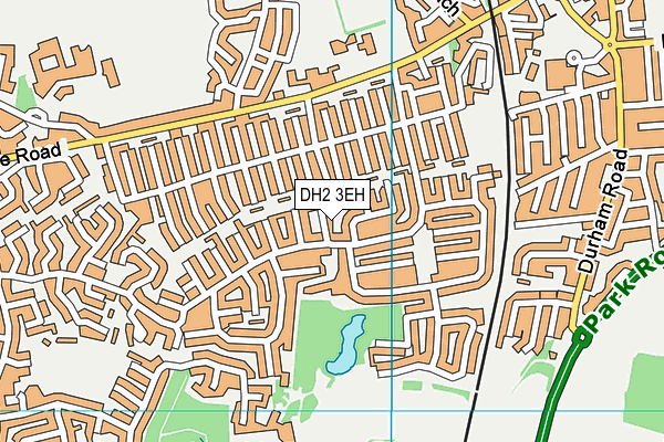 DH2 3EH map - OS VectorMap District (Ordnance Survey)