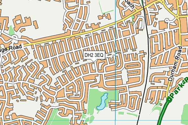 DH2 3EQ map - OS VectorMap District (Ordnance Survey)