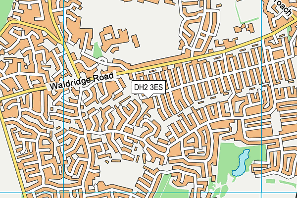 DH2 3ES map - OS VectorMap District (Ordnance Survey)