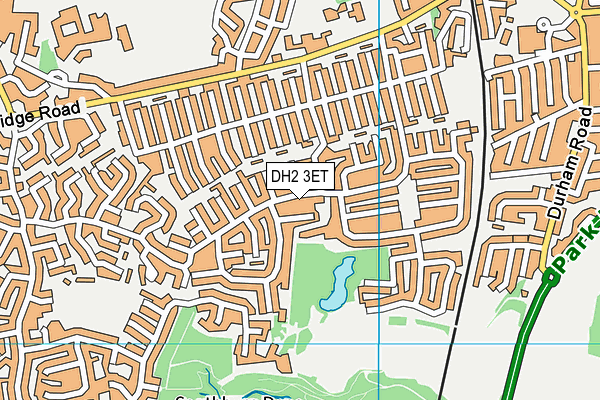 DH2 3ET map - OS VectorMap District (Ordnance Survey)