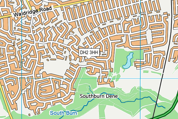 DH2 3HH map - OS VectorMap District (Ordnance Survey)