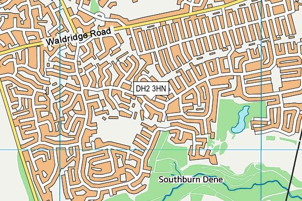 DH2 3HN map - OS VectorMap District (Ordnance Survey)